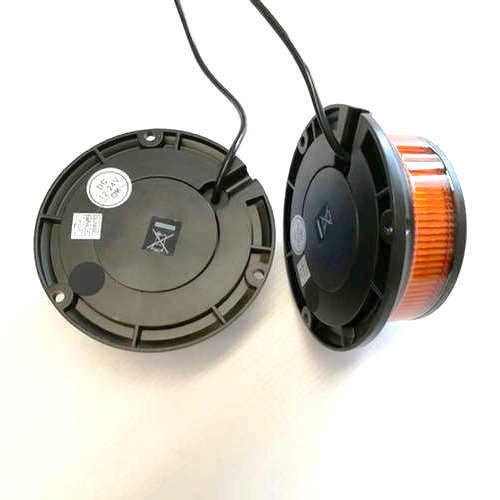 Lampeggiante LED Arancione 112mm 18LED 12V/24V Omologato Base Magnetica